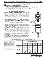 Предварительный просмотр 3 страницы SPX Power Team HNS150A Parts List, Assembly, And Operating Instructions