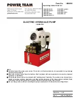 Preview for 1 page of SPX Power Team PE55TWP Operating Instructions Manual