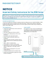 SPX RADIODETECTION 6100 Series Important Safety Instructions Manual preview