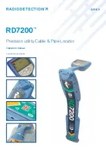 Preview for 1 page of SPX RADIODETECTION RD7200 Operation Manual