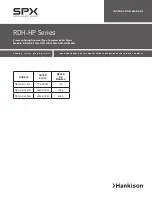 Предварительный просмотр 1 страницы SPX RDH-HP Series Instruction Manual