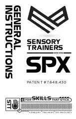 Предварительный просмотр 1 страницы SPX Sensory Trainers General Instructions Manual