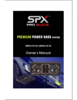 Предварительный просмотр 1 страницы SPX SPK07210 Owner'S Manual