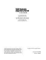 Preview for 3 page of SPX Waukesha Cherry-Burrell W Series Manual