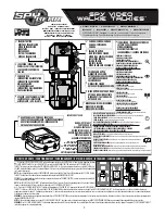 Spy Gear SPY VIDEO WALKIE TALKIES User Manual preview