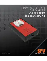 SPY DCPJM Operating Instructions Manual preview