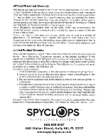 Предварительный просмотр 4 страницы Spyclops Spy-BulletG2 User Manual