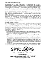 Preview for 3 page of Spyclops Spy-MinidomeB2P Owner'S Manual