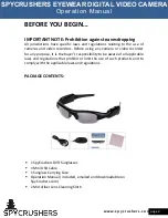 Preview for 2 page of SPYCRUSHER DVR Sunglasses Operation Manual