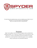 Предварительный просмотр 4 страницы Spyder Auto PRO-YD-CCO04 Series Installation Manual