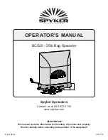 Предварительный просмотр 1 страницы SPYKER BCS25 Operator'S Manual