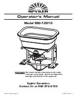 Preview for 1 page of SPYKER S80-12010 Operator'S Manual