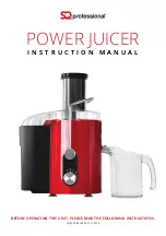 SQ Professional Power Juicer Instruction Manual предпросмотр