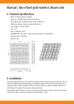 Preview for 3 page of Squareled Aura Panel gold matrix & dream color User Manual