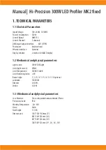 Preview for 2 page of Squareled Hi-Precision 300W LED Profiler MK2 fixed Manual