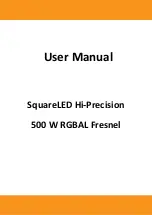 Preview for 2 page of Squareled Hi-Precision 500W RGBAL Zoom User Manual