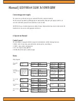 Preview for 5 page of Squareled LTH PRO.fessional Manual