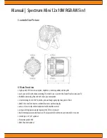 Предварительный просмотр 3 страницы Squareled Spectrum Mini 12x10W RGBAW 5in1 User Manual