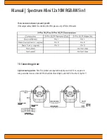 Предварительный просмотр 10 страницы Squareled Spectrum Mini 12x10W RGBAW 5in1 User Manual