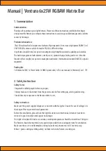 Preview for 2 page of Squareled Ventura 6x25W RGBAW Matrix Bar User Manual