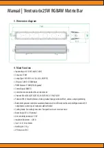 Preview for 3 page of Squareled Ventura 6x25W RGBAW Matrix Bar User Manual