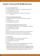 Preview for 18 page of Squareled Ventura 6x25W RGBAW Matrix Bar User Manual