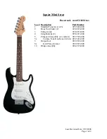 Предварительный просмотр 1 страницы Squier Affinity Mini Strat Specifications