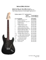 Preview for 1 page of Squier Affinity Strat HSS Specifications