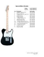 Preview for 1 page of Squier Affinity Tele Specifications