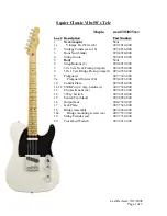 Squier Classic Vibe 50s Tele Specifications preview