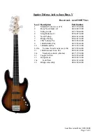 Squier Deluxe Active Jazz Bass V Specifications preview