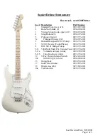 Squier Deluxe Strat Specifications preview