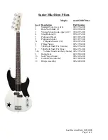 Squier Mike Dirnt Precision Bass Specifications preview