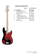 Squier Pete Wentz P Bass Specifications preview