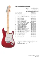 Squier Standard Stratocaster (Maple) Supplementary Manual preview