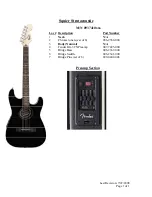 Предварительный просмотр 1 страницы Squier Stratacoustic Specifications