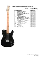 Squier Tele Custom II Reference Manual preview