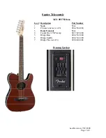 Squier Telecoustic Specifications preview