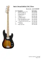 Squier Vintage Modified P Bass Specifications preview