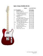Squier Vintage Modified SH Tele Specifications preview