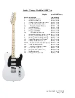 Squier Vintage Modified SSH Tele Specifications preview