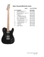 Squier Vintage Modified Telecaster Custom Specifications preview