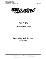 SR Instruments SR Scales SR 735i Operating And Service Manual preview