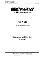 SR Instruments SR Scales SR 735i Operating And Service Manual предпросмотр