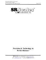 Предварительный просмотр 22 страницы SR Instruments SR Scales SR585i-KG Operating And Service Manual