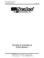 Preview for 20 page of SR Instruments SR Scales SR630i Operating And Service Manual