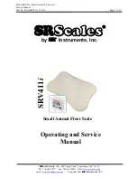 SR Instruments SRSCALES SRV411i Operating And Service Manual preview