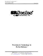 Preview for 14 page of SR Instruments SRScales SRV945 Operating And Service Manual