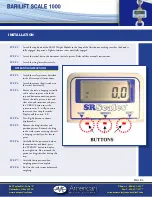 Preview for 2 page of SR Scales Barilift Scale 1000 Quick Start Manual