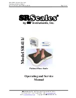 Preview for 1 page of SR Scales SR411i Operating And Service Manual